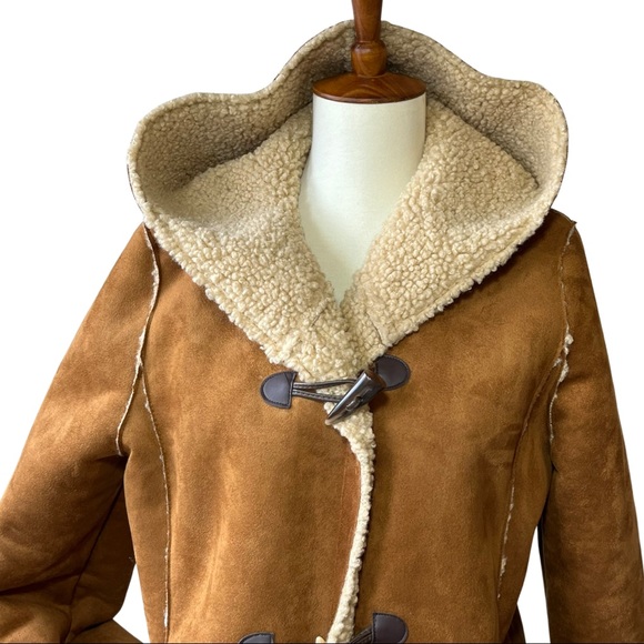 Chelsea & Theodore Faux Suede Shearling Jacket - Picture 2 of 10